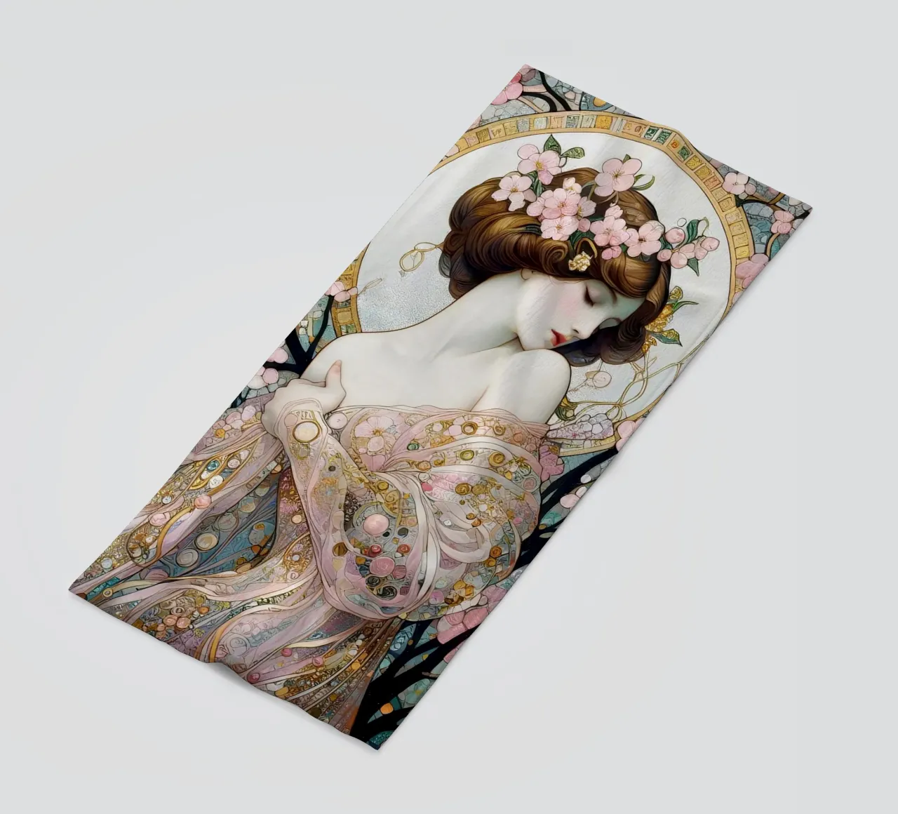 Sogno di primavera telo mare da Art-Nouveau-Dsg