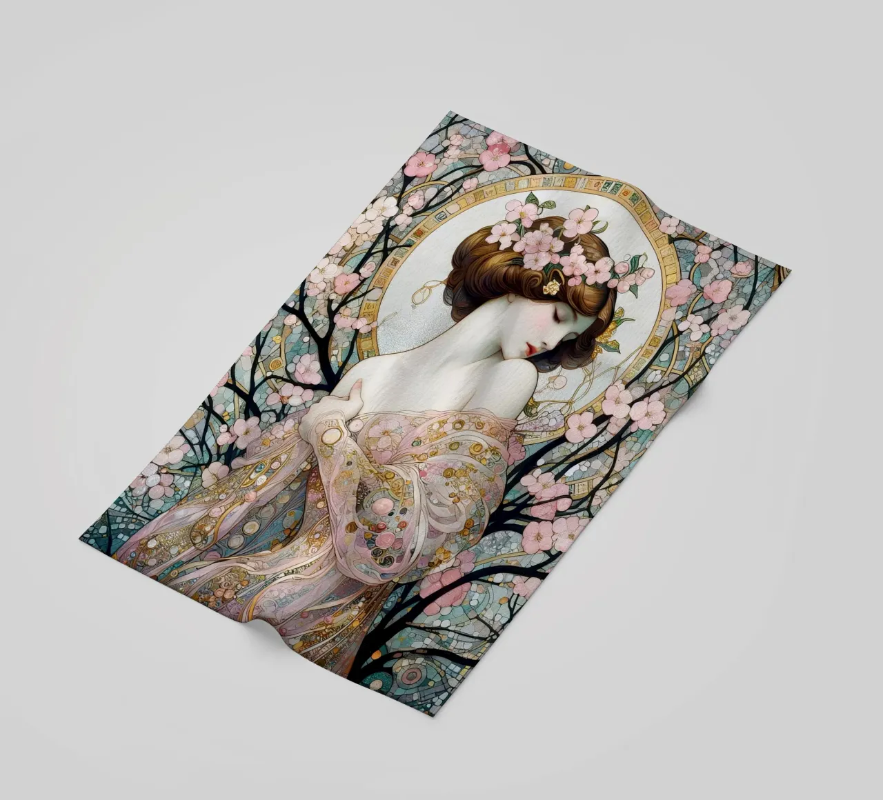 Sogno di primavera telo mare da Art-Nouveau-Dsg