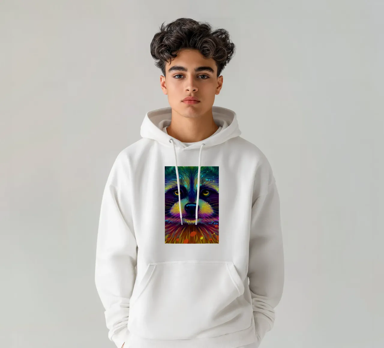 Procione colorato felpa con cappuccio da Delaplane