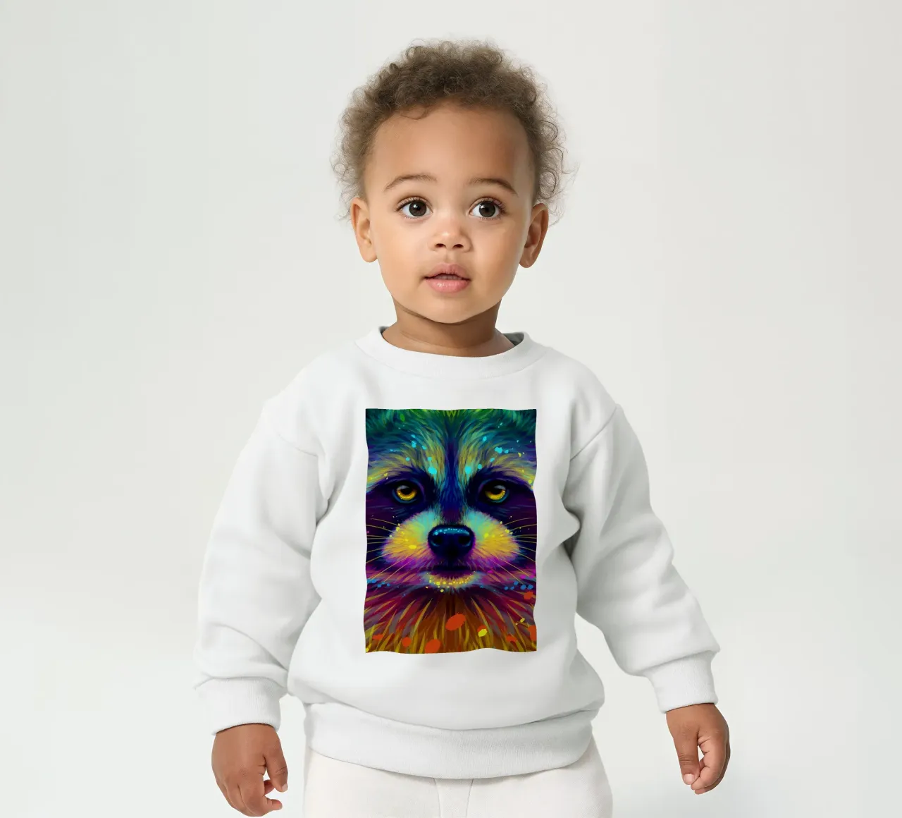 Procione colorato felpa neonato da Delaplane