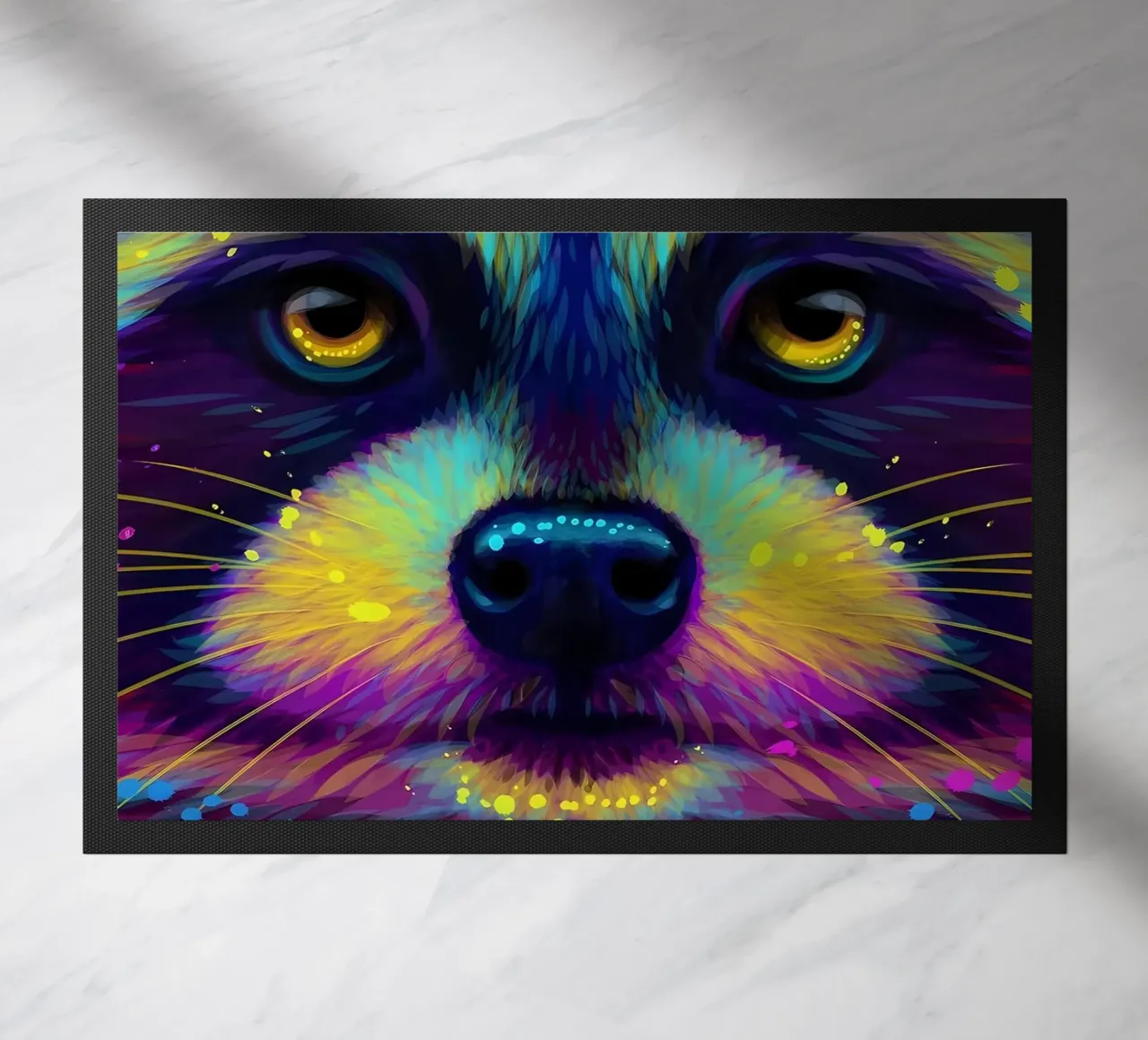 Procione colorato zerbino da Delaplane