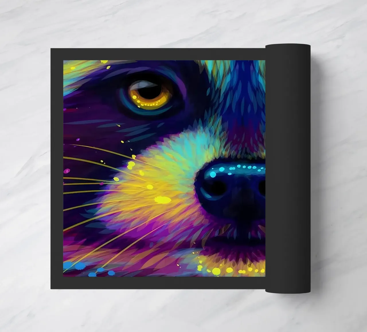 Procione colorato zerbino da Delaplane