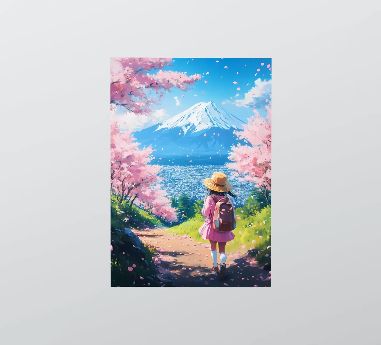 Cherry Blossom Fuji View sticker by Ginnery
