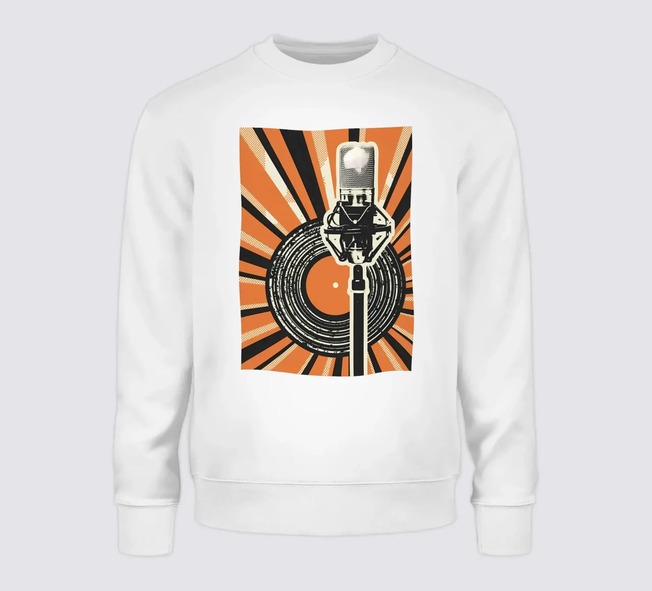 Lecture d'un disque vinyle sweat de Mikesell