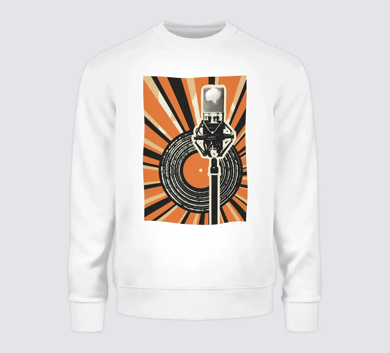 Lecture d'un disque vinyle sweat de Mikesell
