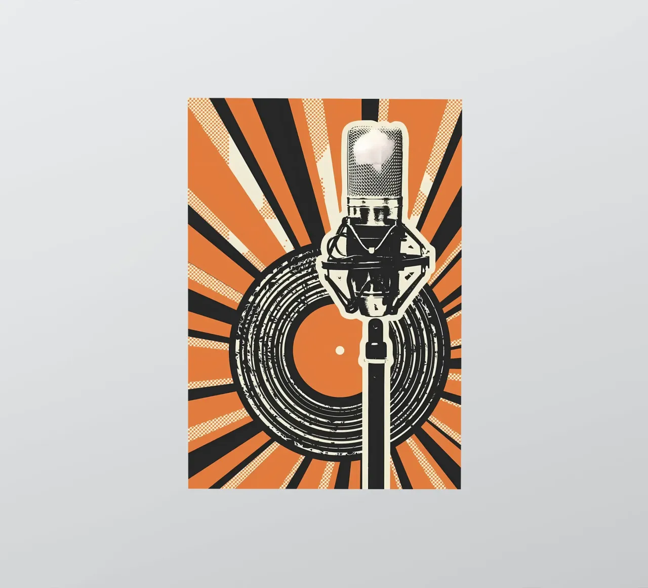 Lecture d'un disque vinyle autocollant de Mikesell
