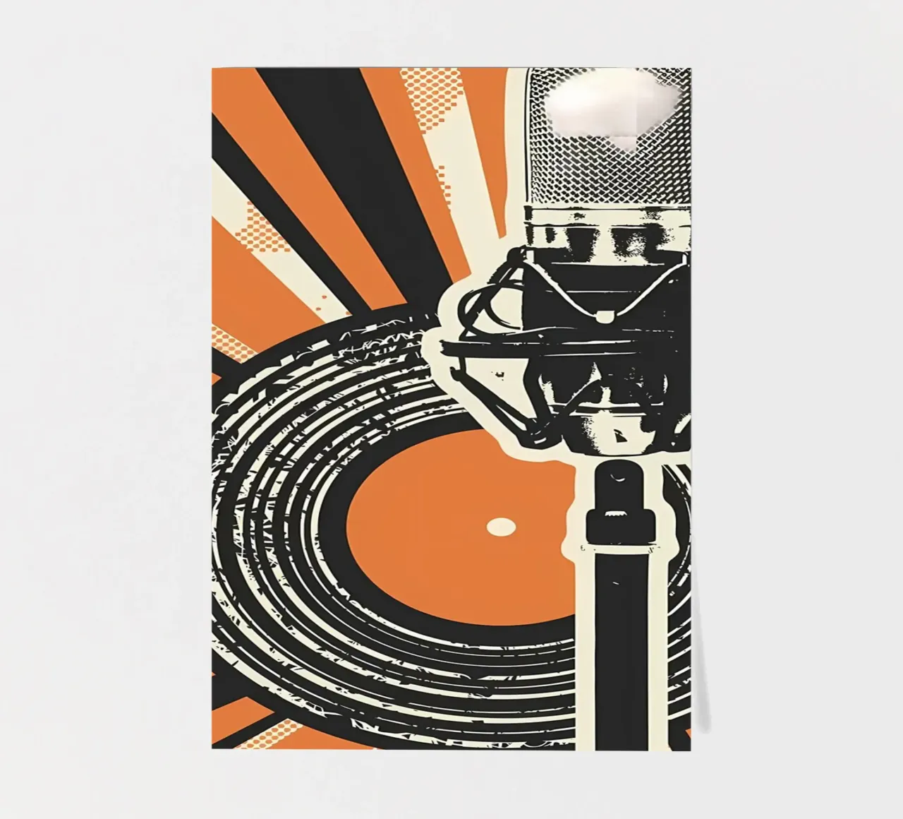 Lecture d'un disque vinyle planche autocollant de Mikesell