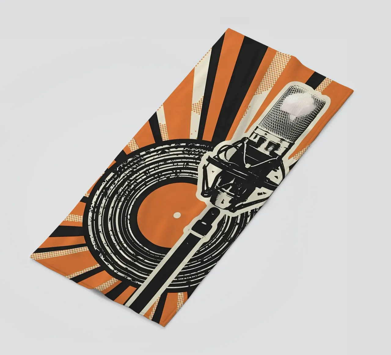 Lecture d'un disque vinyle serviette de plage de Mikesell