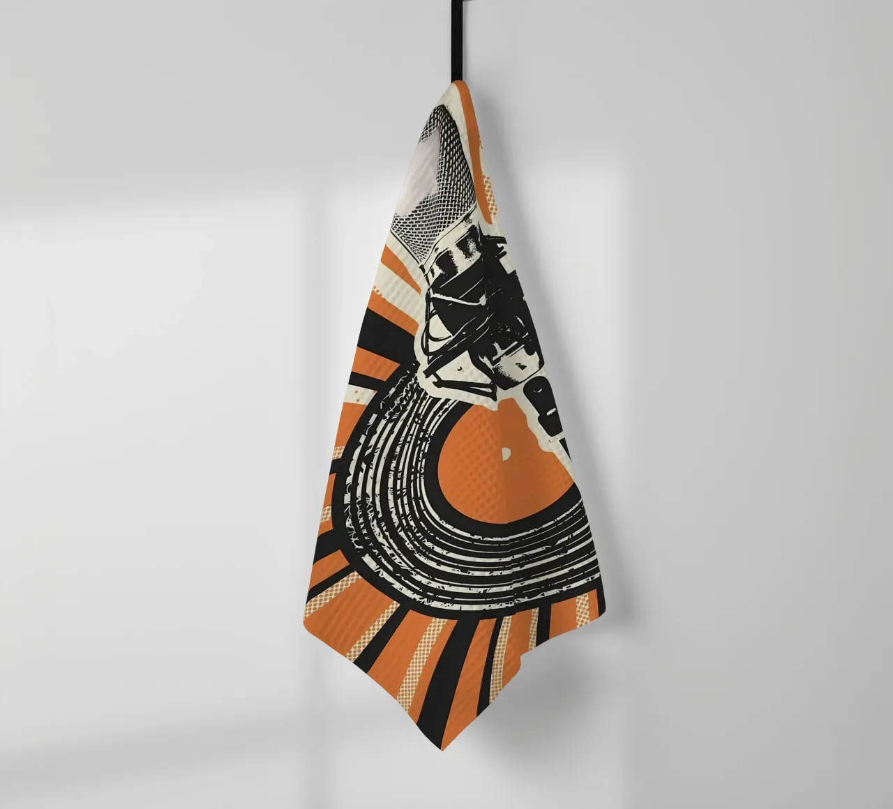 Lecture d'un disque vinyle torchon de Mikesell