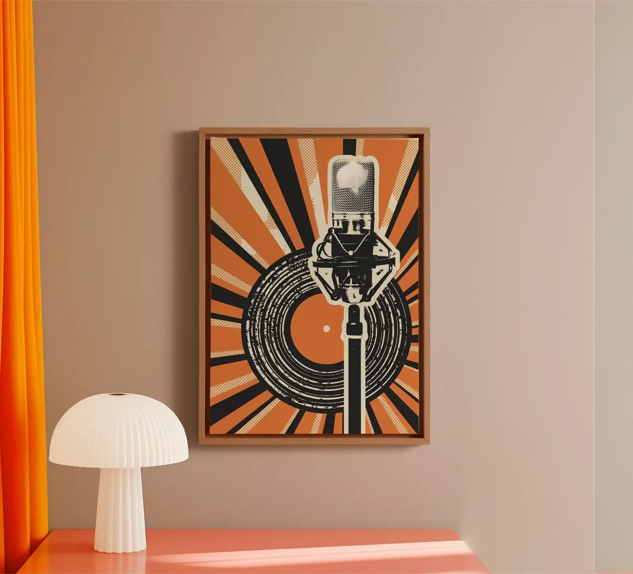 Lecture d'un disque vinyle toile avec Caisse américaine de Mikesell