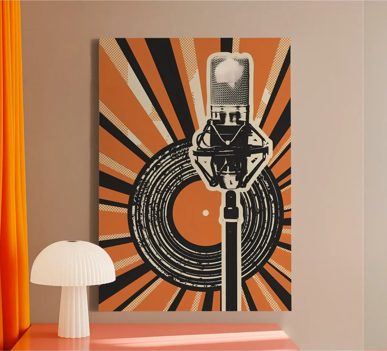 Lecture d'un disque vinyle toile avec Caisse américaine de Mikesell