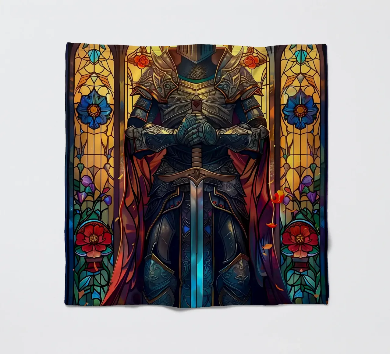 Paladin Warrior Glass fleece blanket by Ginnery