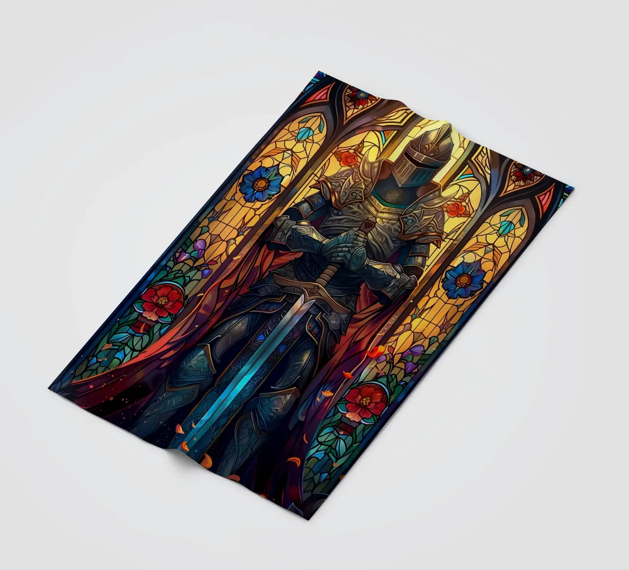 Paladin Warrior Glass fleece blanket by Ginnery