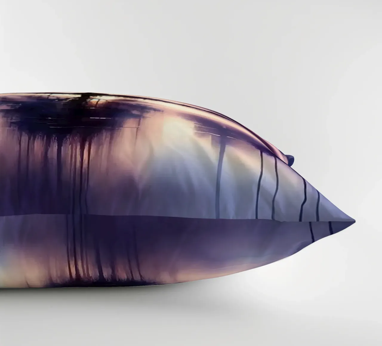 Whispers of Dawn on a Misty Lake Solitude decorative cushion by Chromatic Fusion Studio