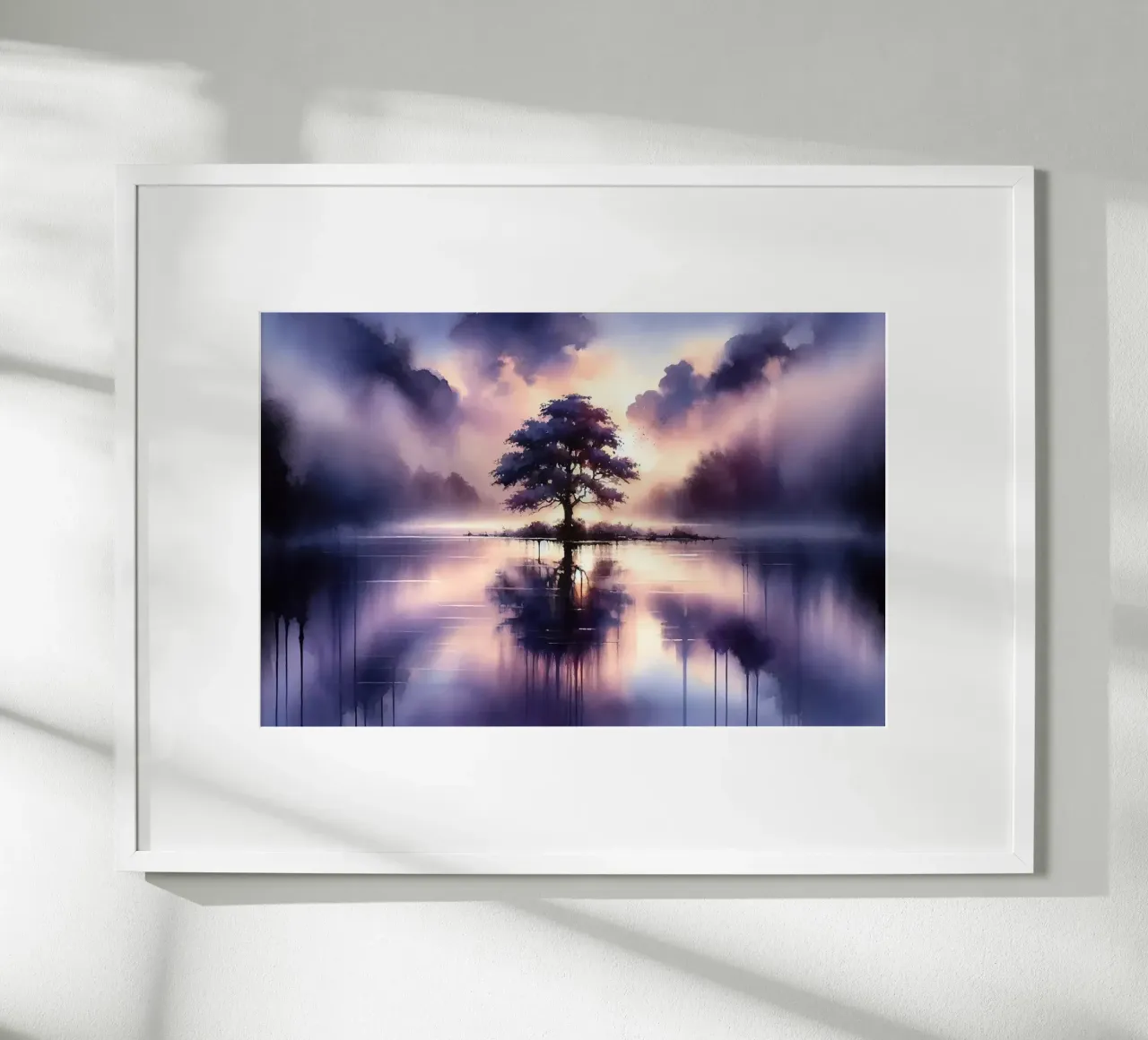 Whispers of Dawn on a Misty Lake Solitude hahnemühle by Chromatic Fusion Studio