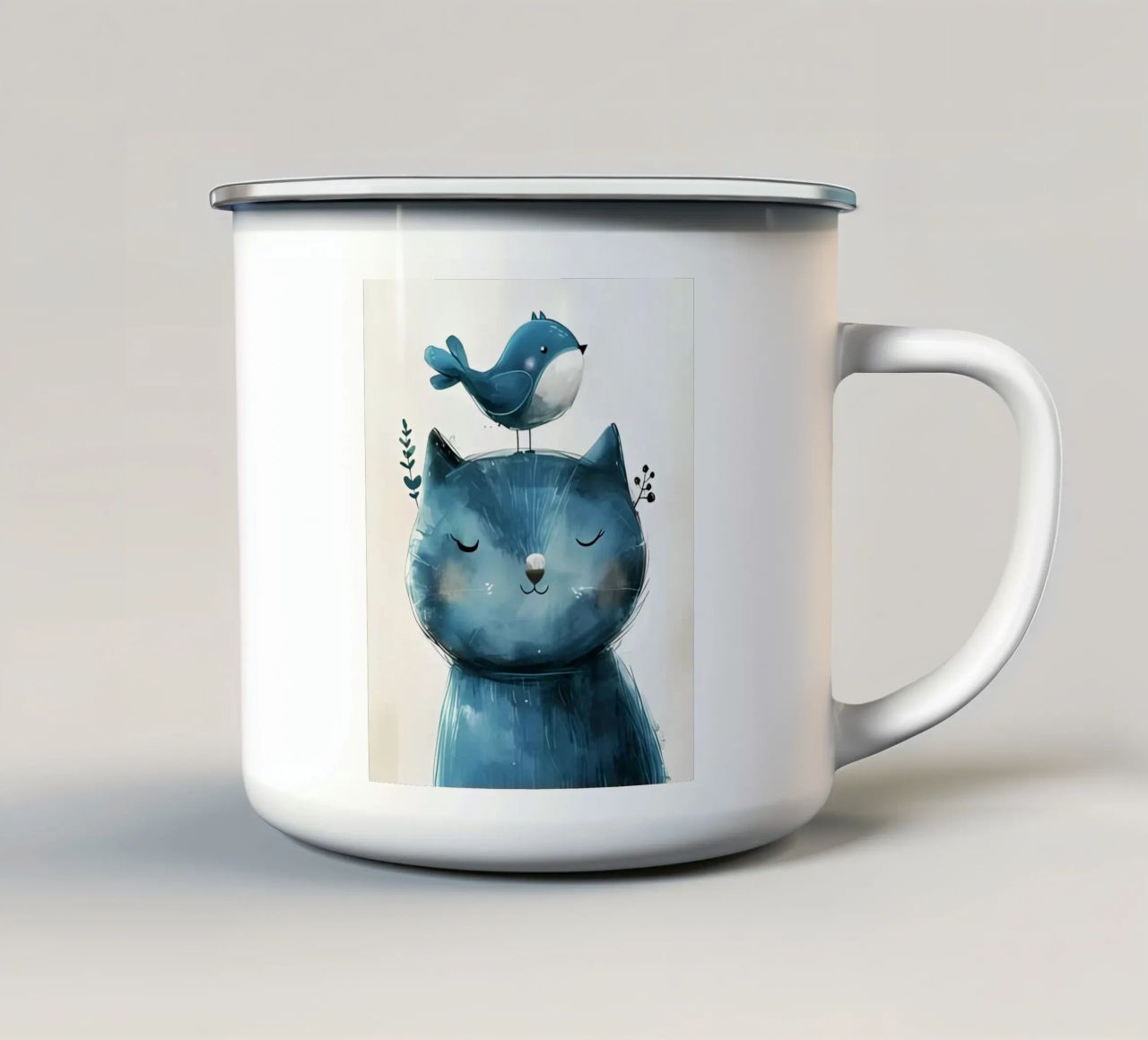 Poster minimalista 200 tazza in smalto da Kadynce