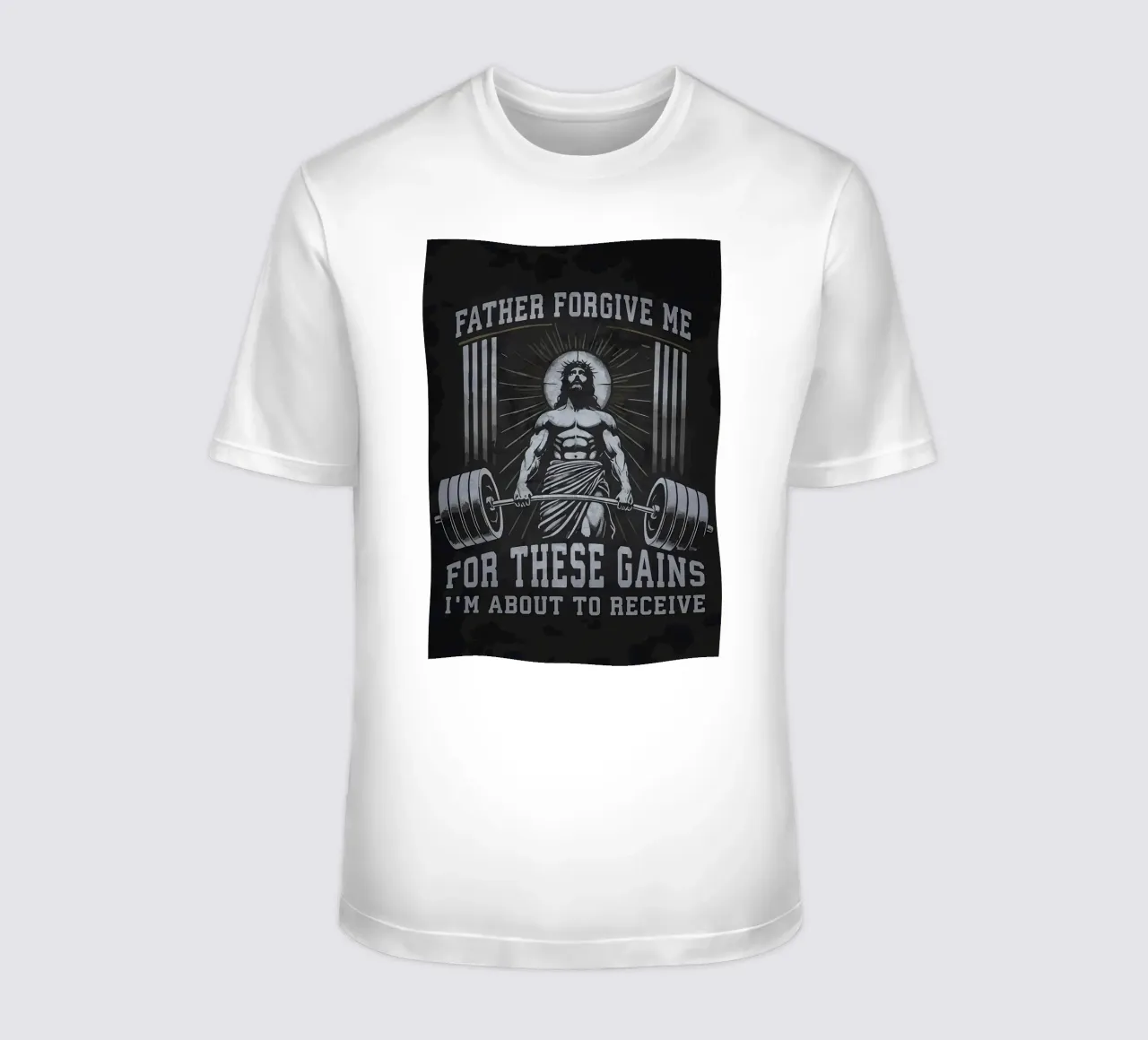 Padre Perdona questi guadagni, Gesù Allenamento t-shirt da Delaplane