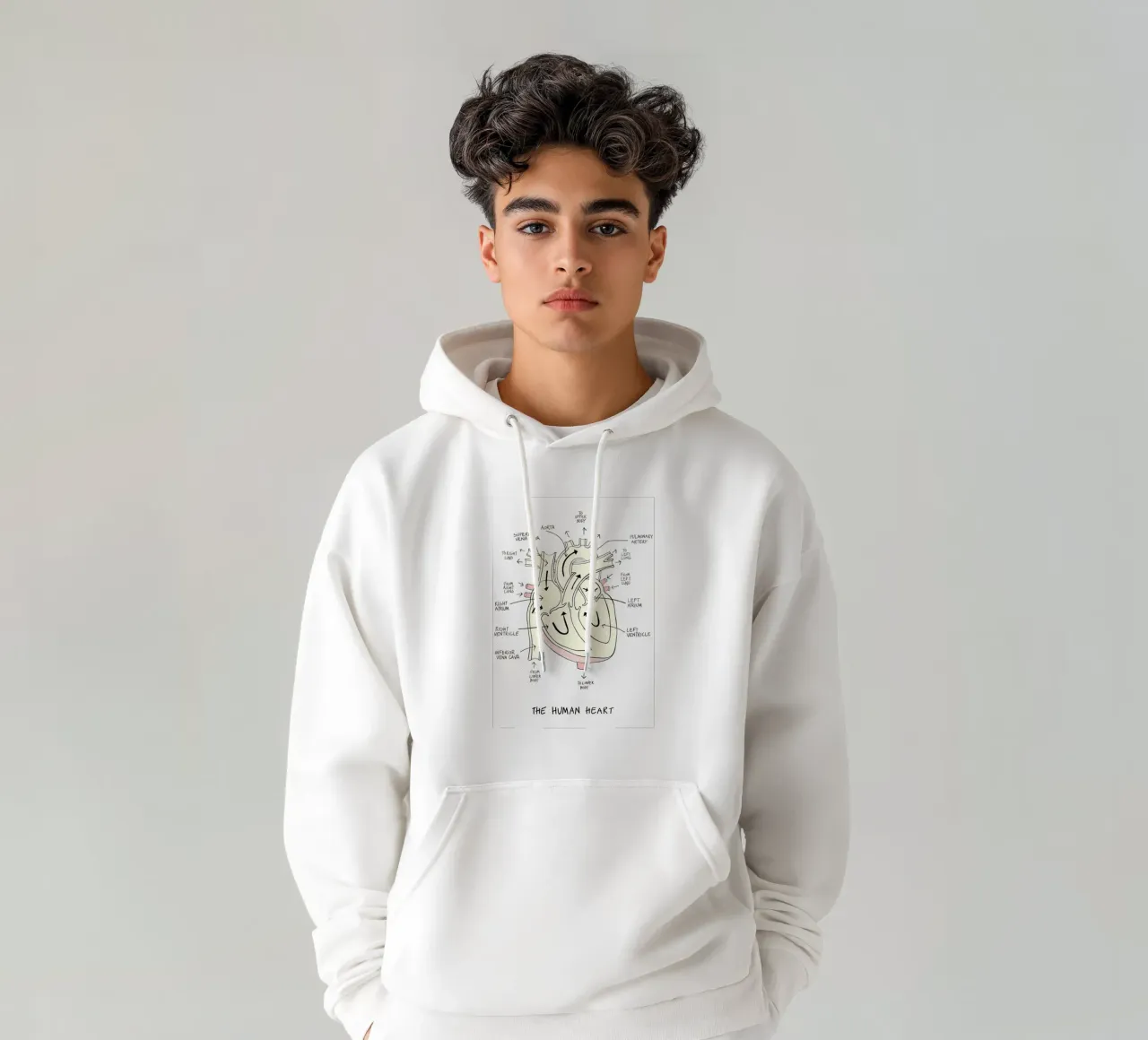 Anatomia del cuore felpa con cappuccio da Mikesell