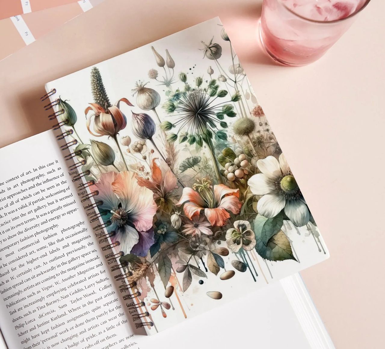 Symphony of Botanical Wonders spiral notebook by Chromatic Fusion Studio