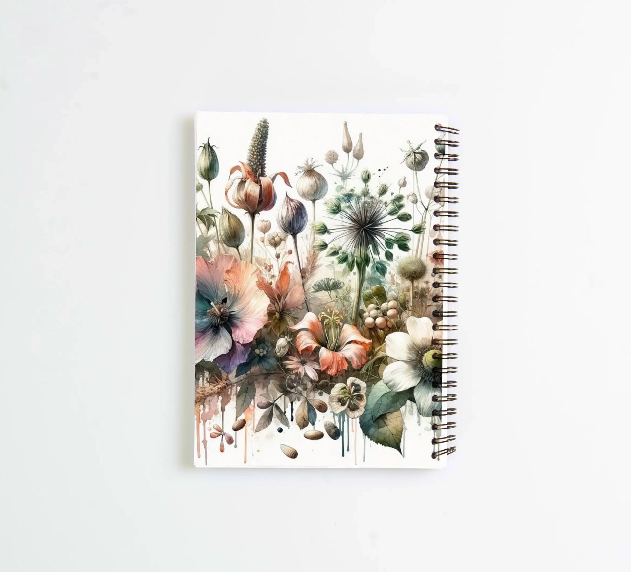 Symphony of Botanical Wonders spiral notebook by Chromatic Fusion Studio