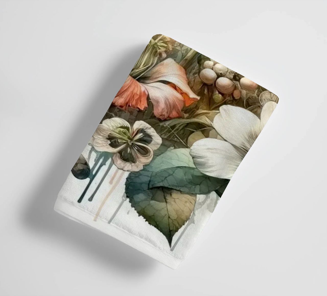 Symphony of Botanical Wonders towel by Chromatic Fusion Studio