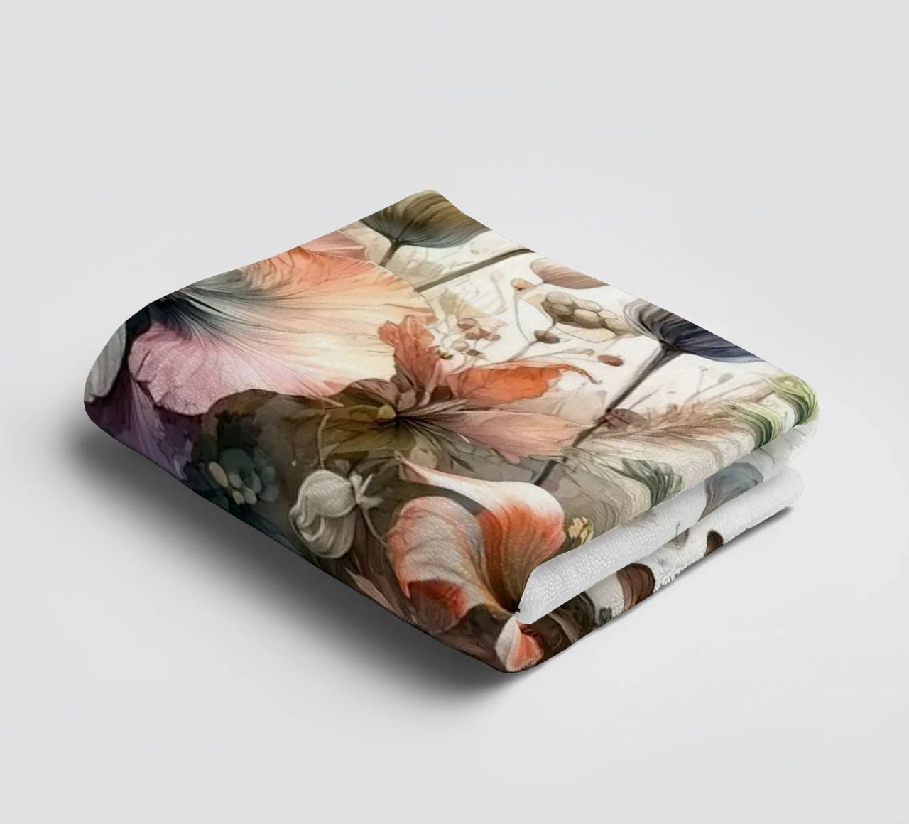 Symphony of Botanical Wonders towel by Chromatic Fusion Studio