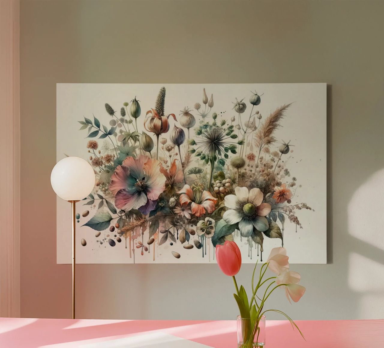 Symphony of Botanical Wonders canvas by Chromatic Fusion Studio
