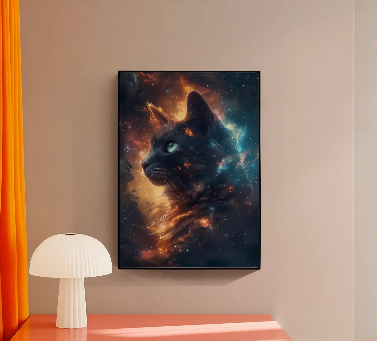 Space Cat Galaxy acrylic glass by Ginnery
