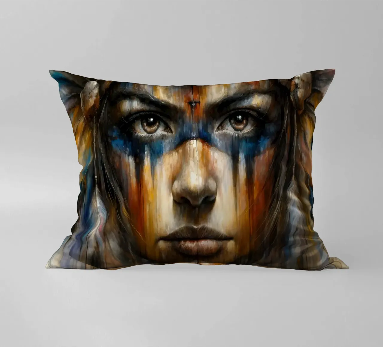 Spirit's Whisper decorative cushion by Chromatic Fusion Studio