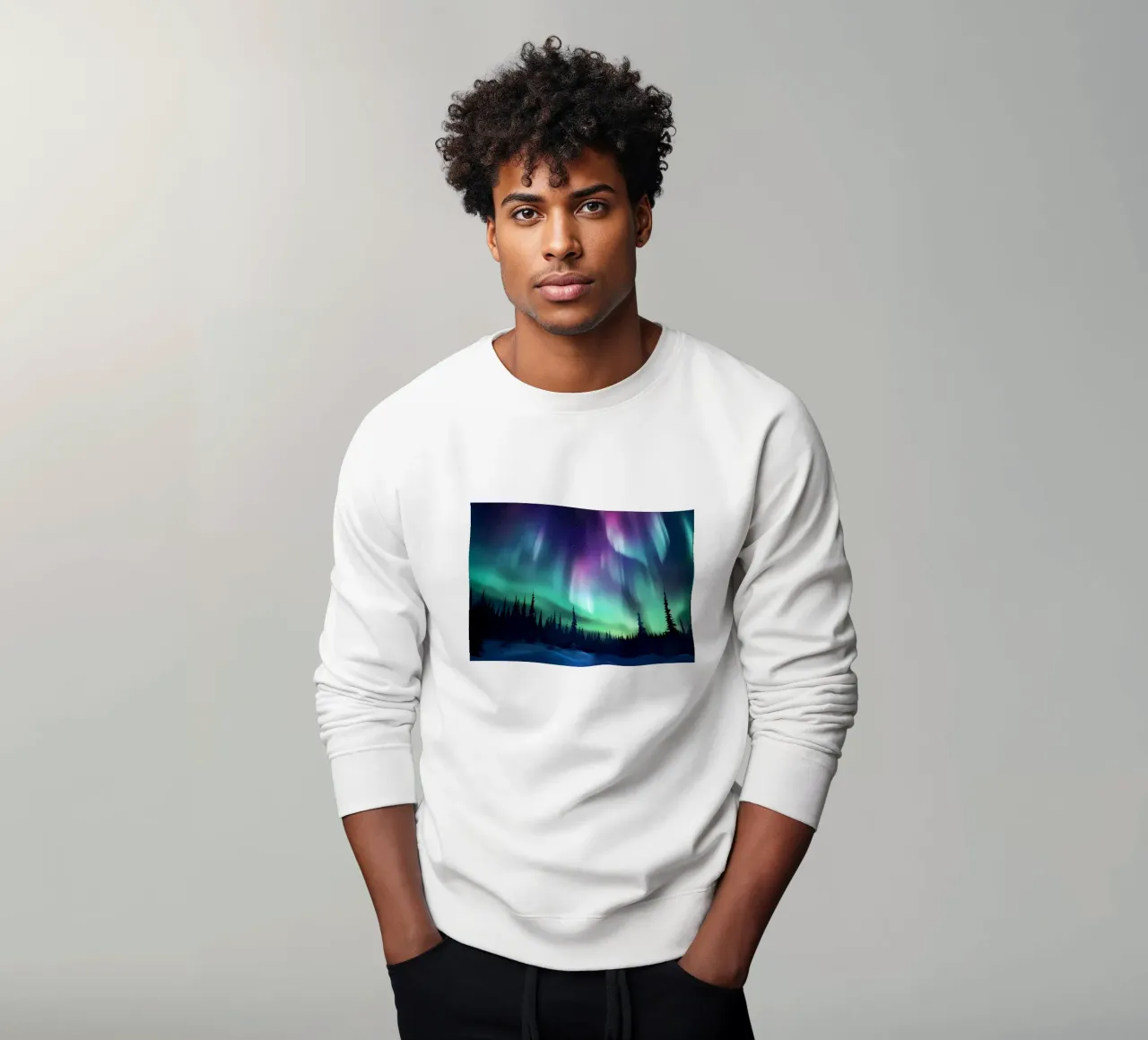 L'Aurora Boreale colorata felpa da Ginnery