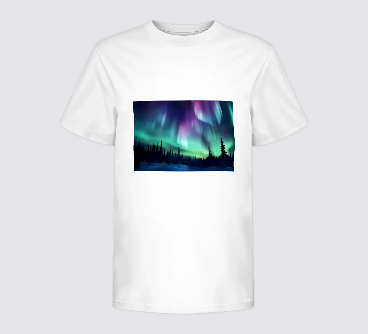 L'Aurora Boreale colorata t-shirt bambini da Ginnery