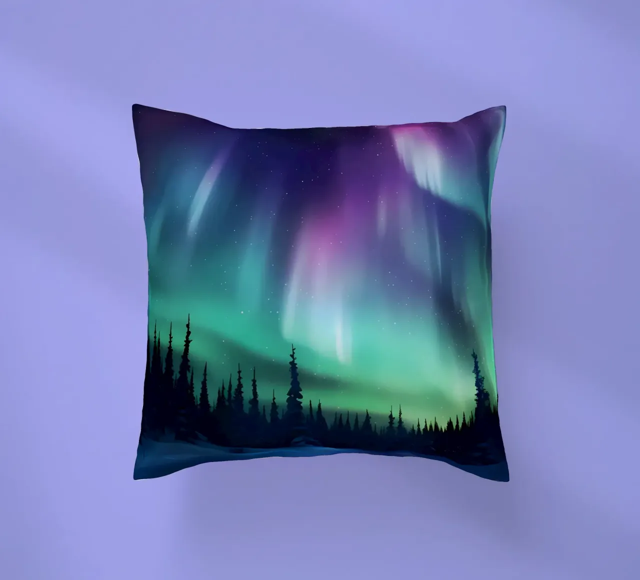 L'Aurora Boreale colorata cuscino da Ginnery