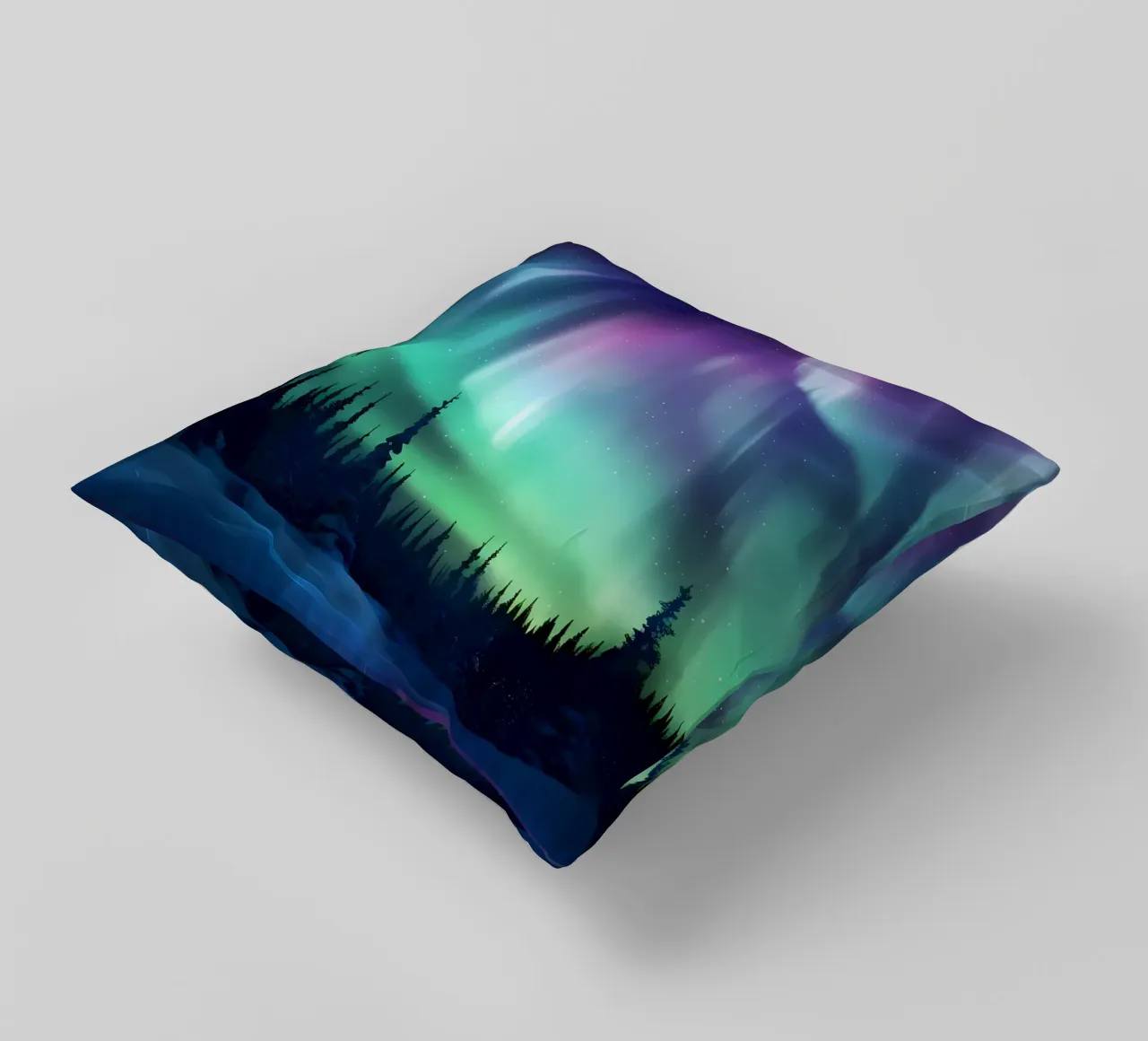 L'Aurora Boreale colorata cuscino da Ginnery