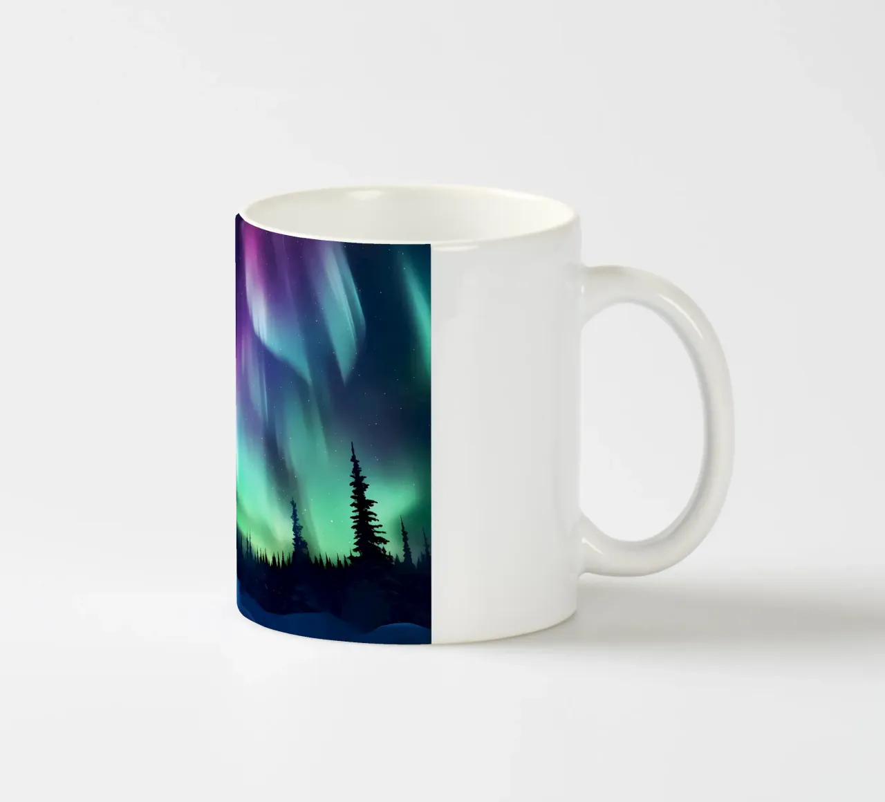 L'Aurora Boreale colorata tazza in ceramica da Ginnery
