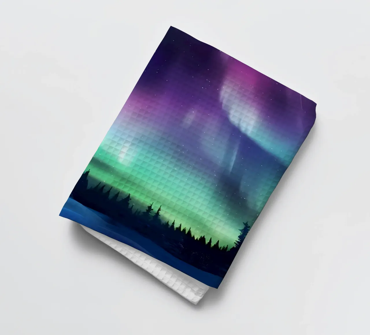 L'Aurora Boreale colorata canovaccio da cucina da Ginnery