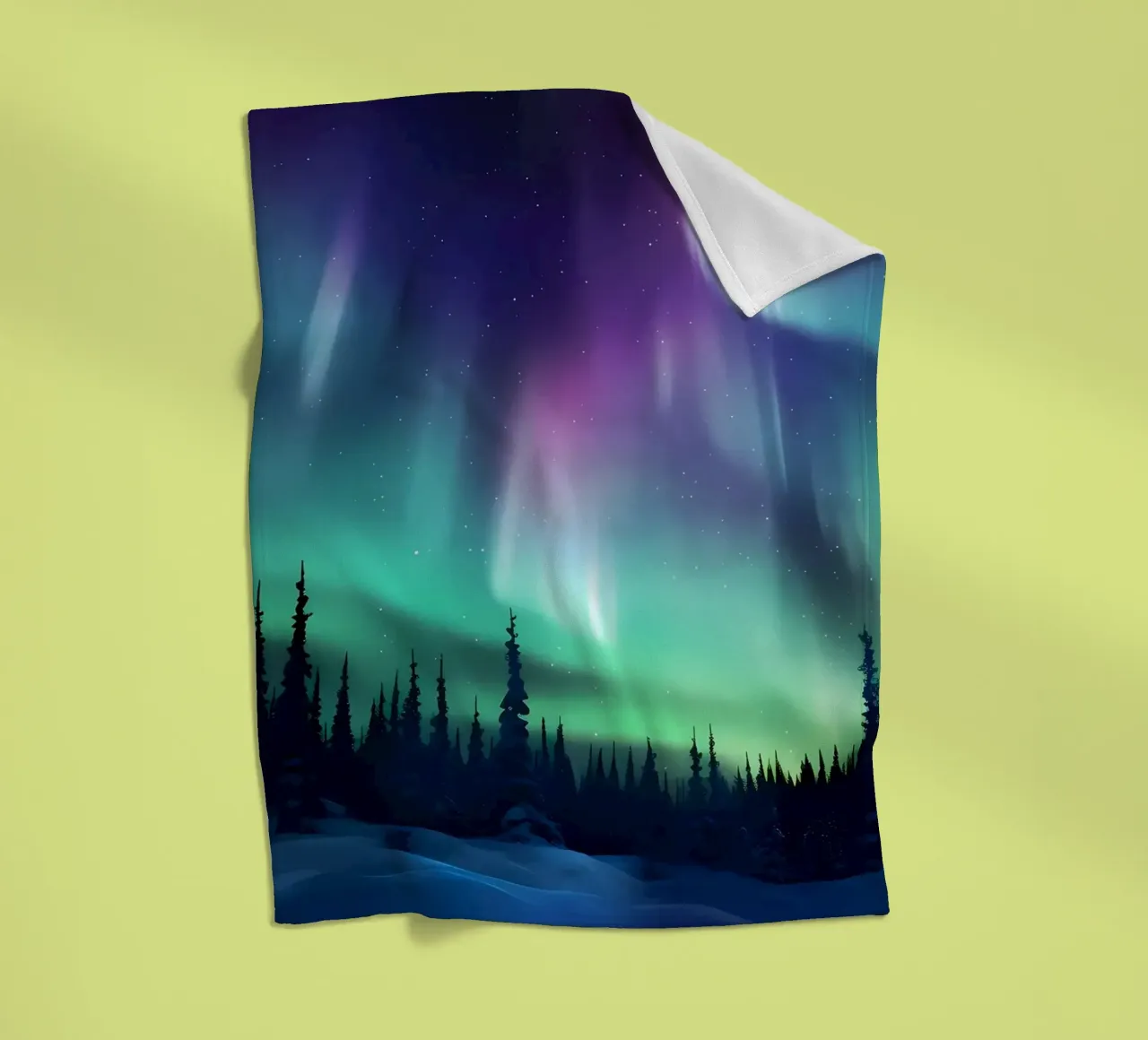 L'Aurora Boreale colorata coperta in pile da Ginnery
