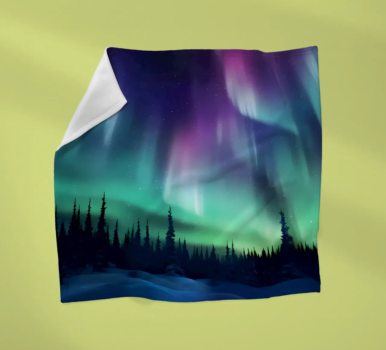 L'Aurora Boreale colorata coperta in pile da Ginnery