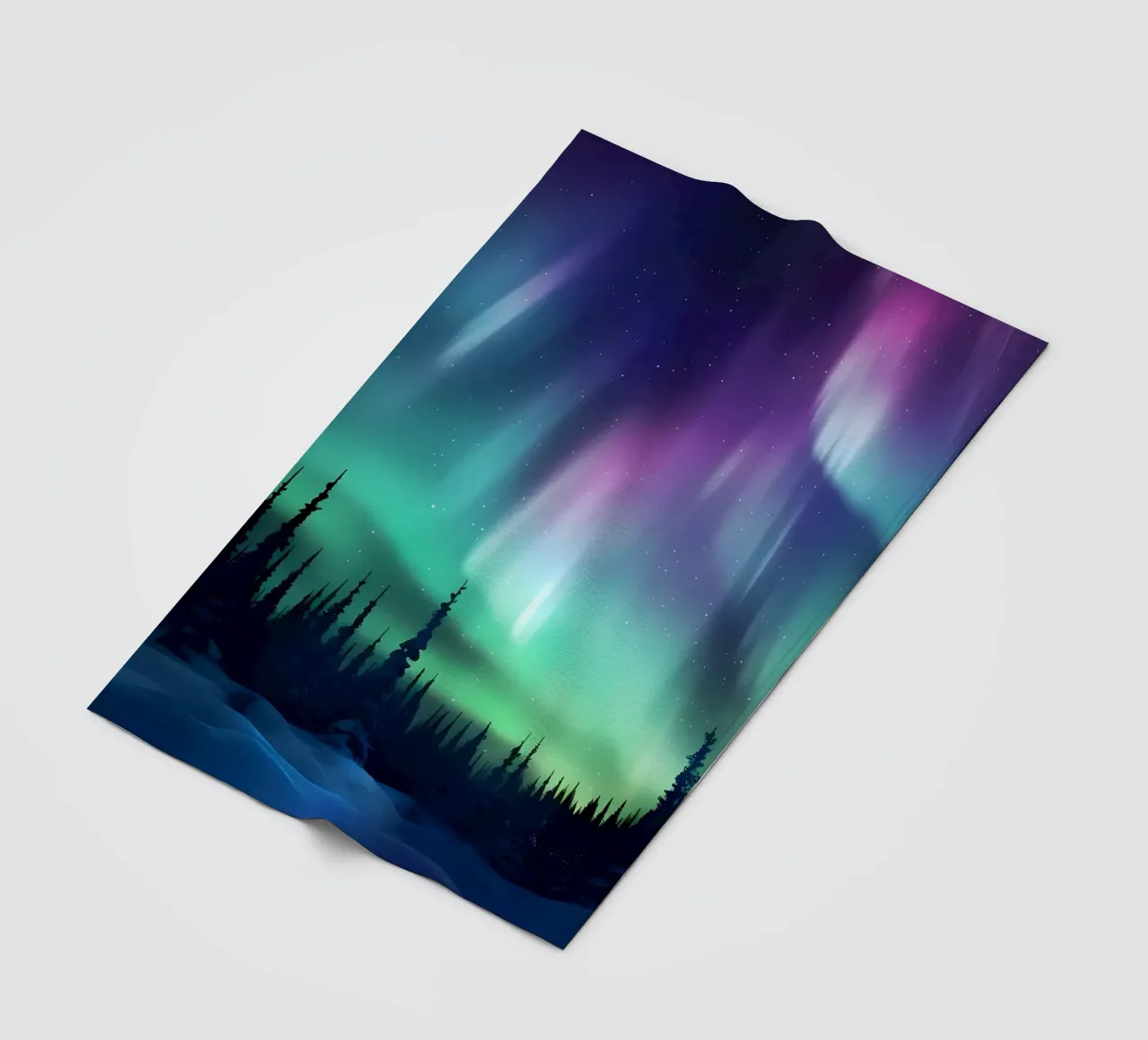L'Aurora Boreale colorata coperta in pile da Ginnery