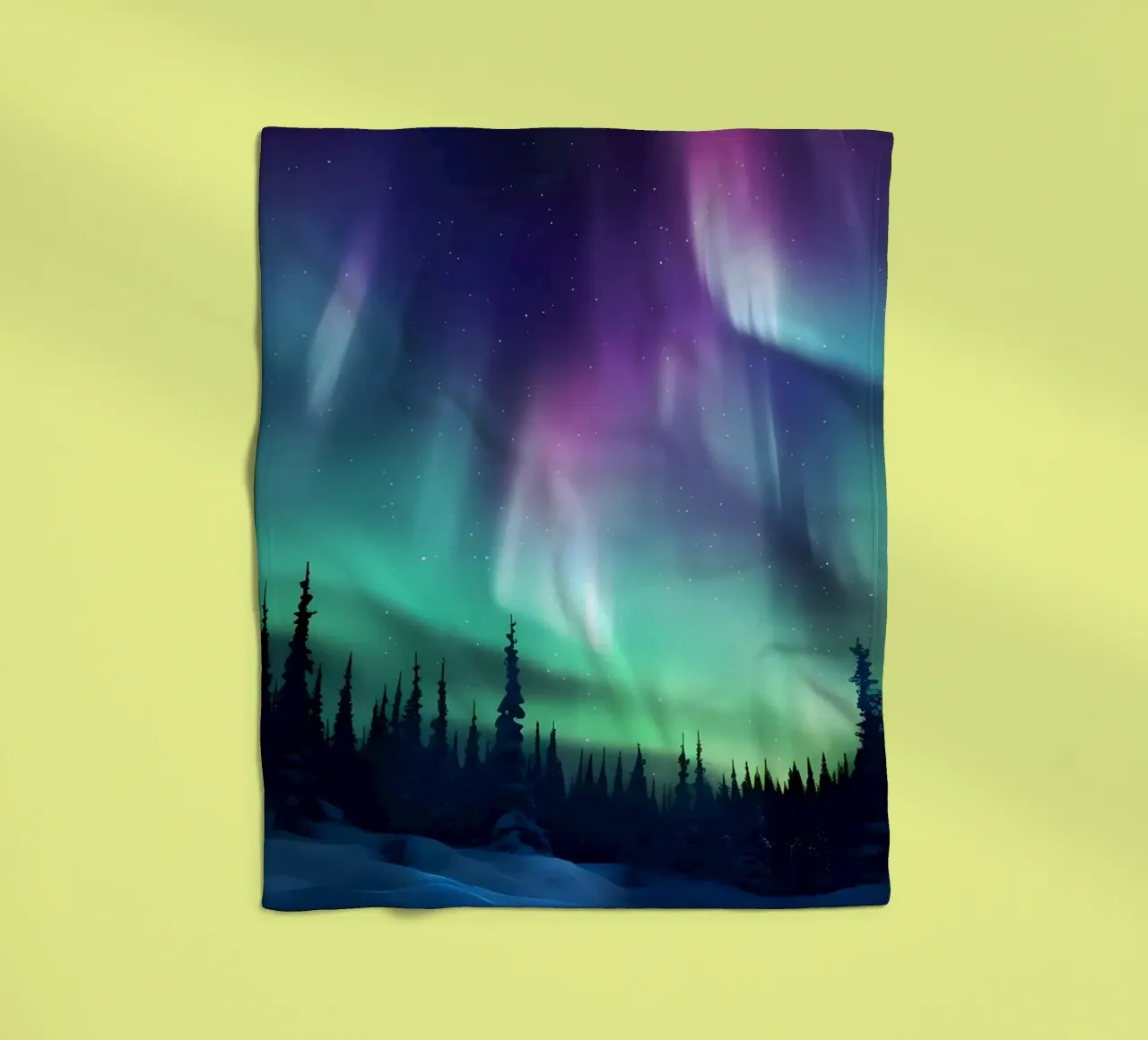 L'Aurora Boreale colorata coperta in pile da Ginnery