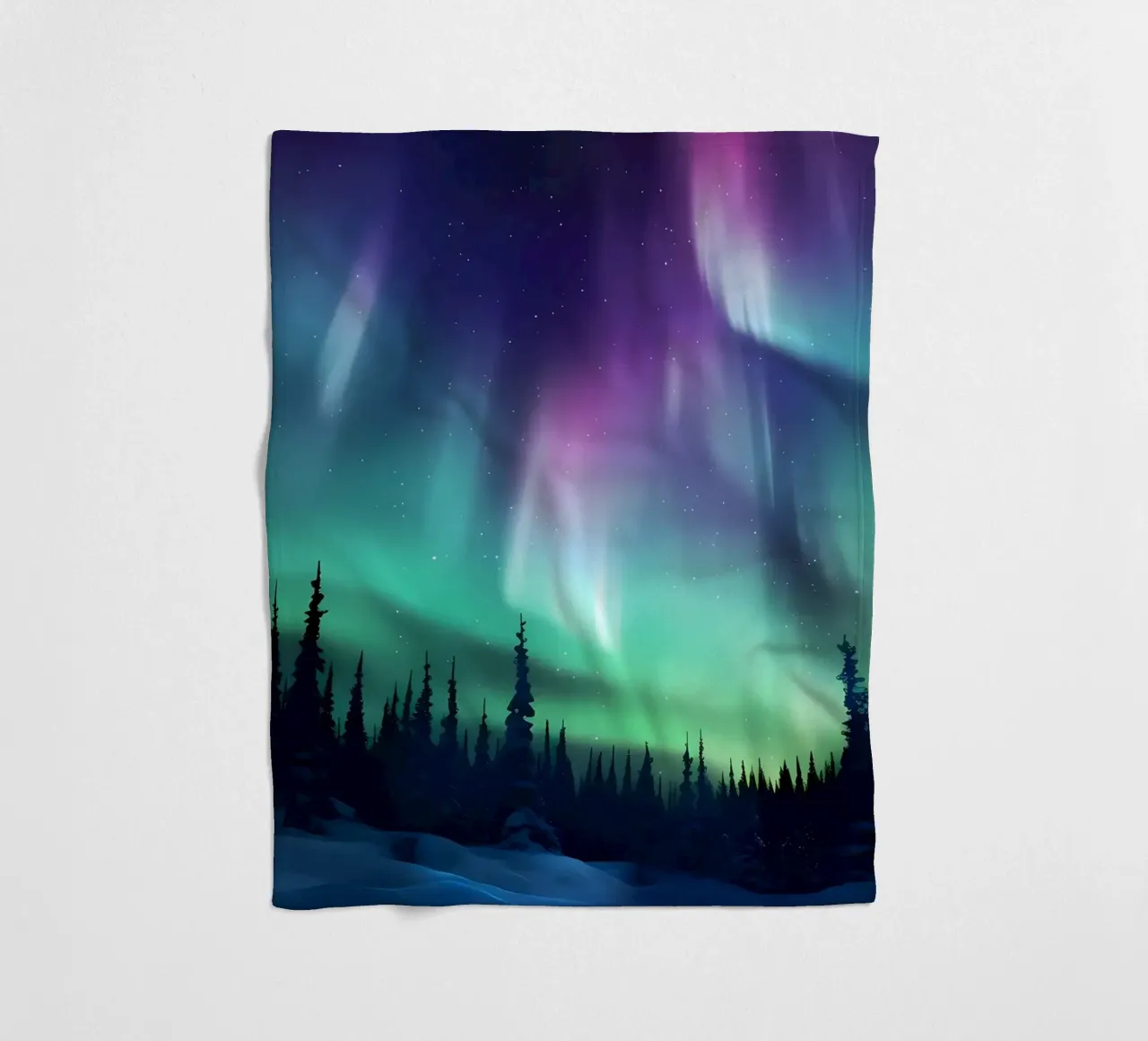 L'Aurora Boreale colorata coperta in pile da Ginnery