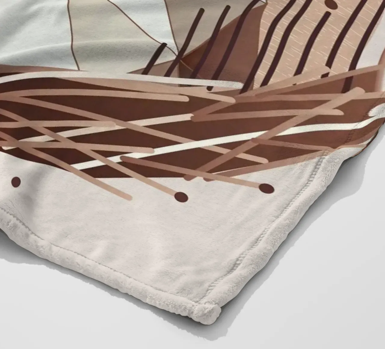 Coniglietto geometrico in un nido - Design pasquale alla moda coperta in pile da namosh