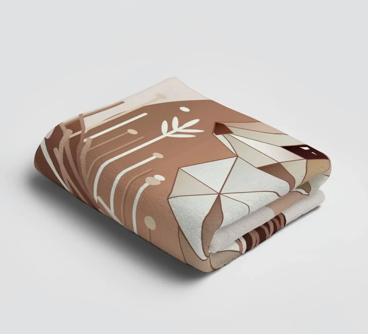 Geometric bunny in a nest - Stylish Easter design towel by namosh