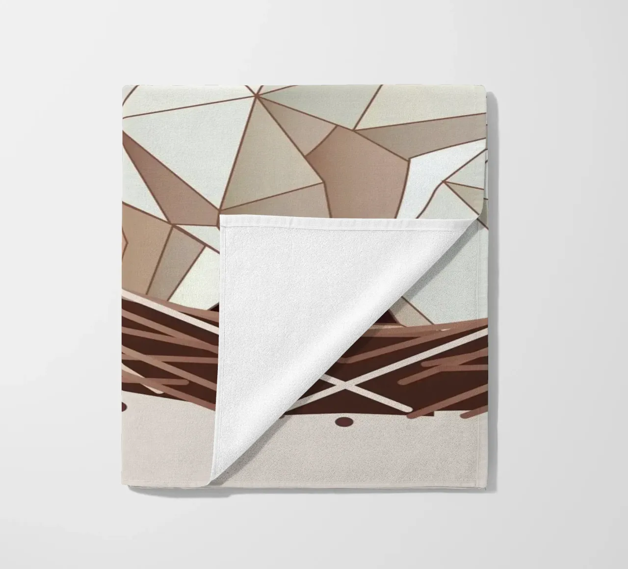 Coniglietto geometrico in un nido - Design pasquale alla moda telo mare da namosh