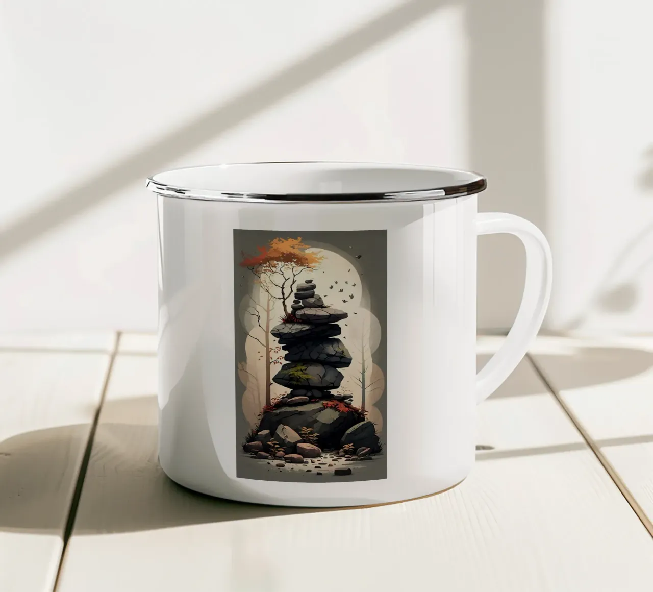 Poster minimalista 203 tazza in smalto da Kadynce