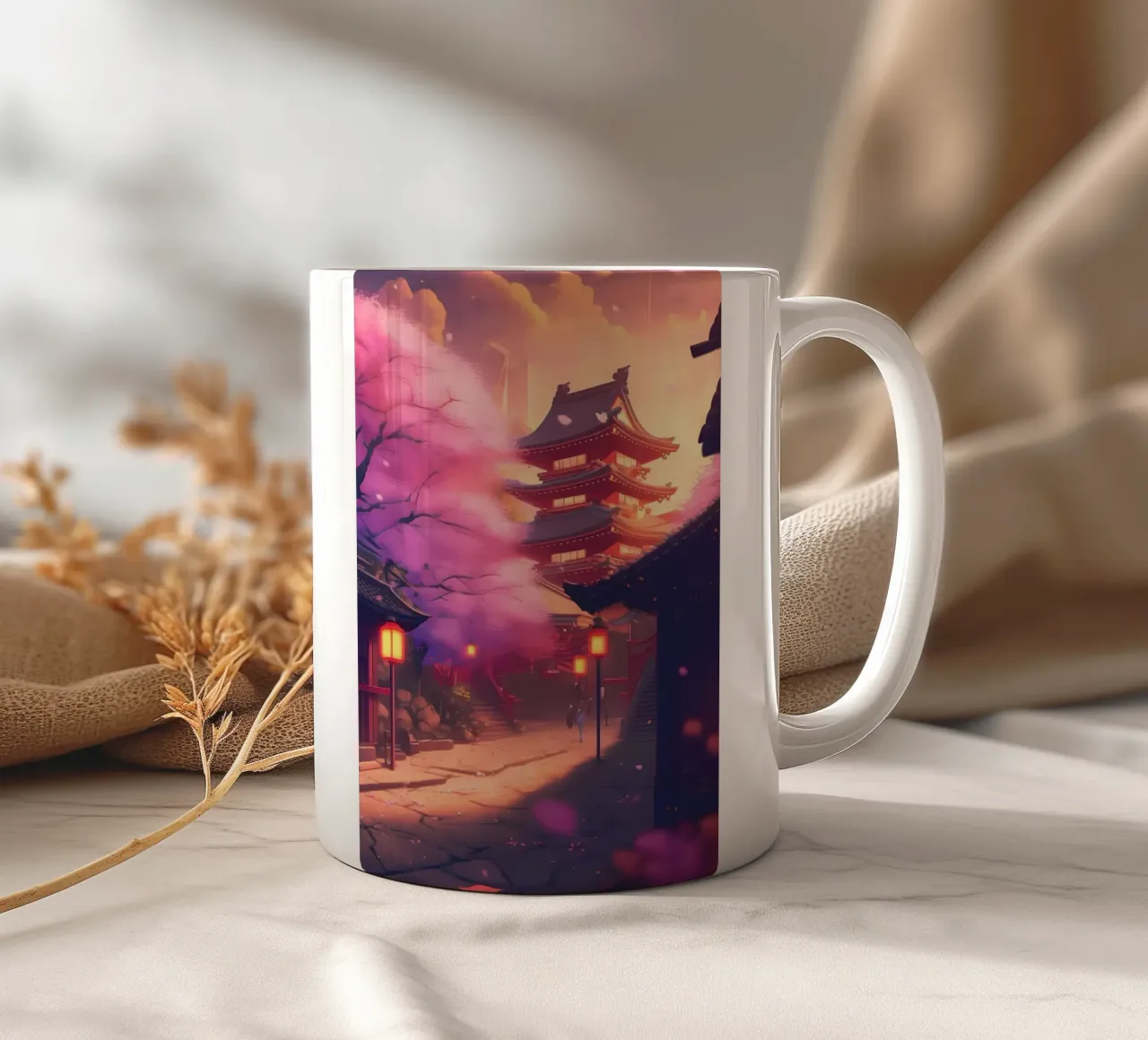 Ciliegio in fiore Giappone Arte tazza in ceramica da Mikesell