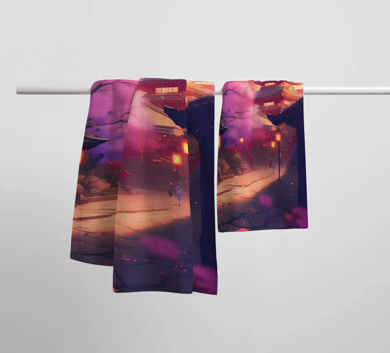 Ciliegio in fiore Giappone Arte asciugamano da bagno da Mikesell