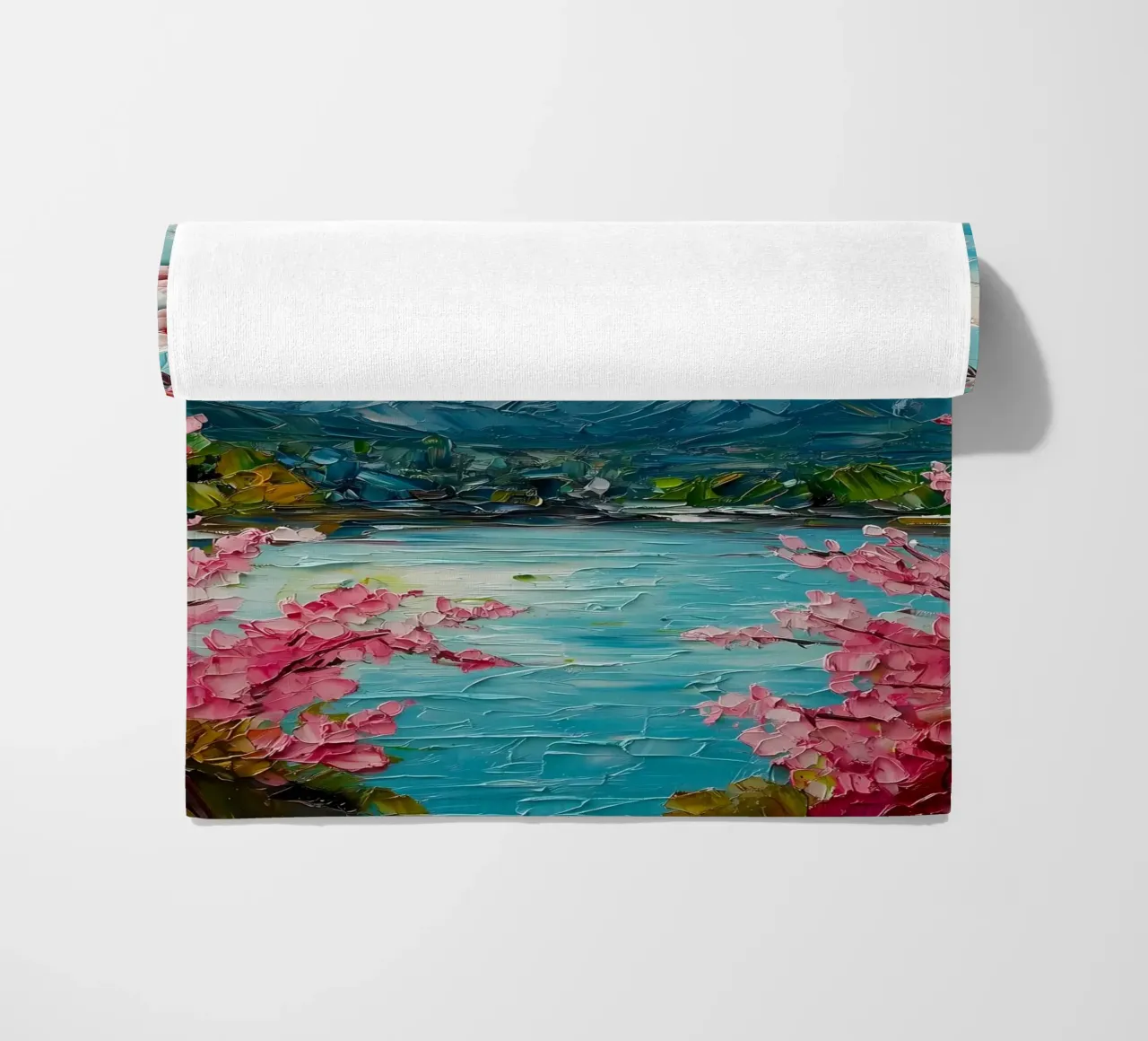 Fiori di ciliegio oliati telo mare da Ginnery