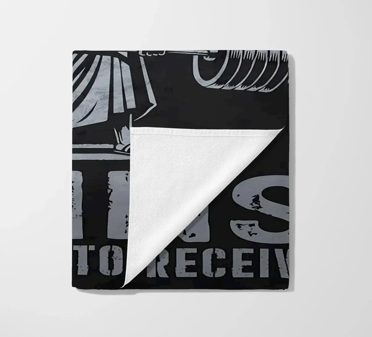 Jezus tilt gewichten, Vader vergeef deze gewichten strandhanddoek van Delaplane