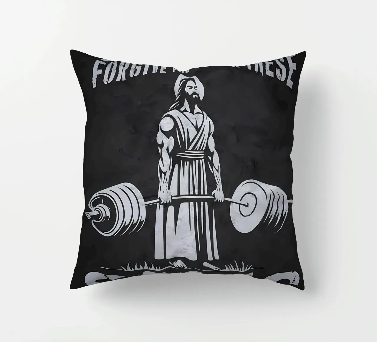 Allenamento di bodybuilding con Gesù cuscino da Delaplane