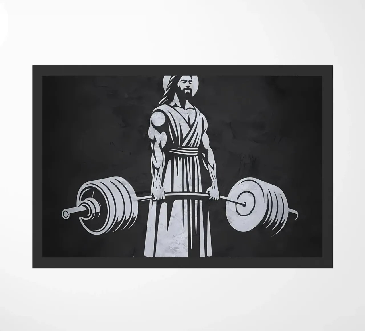 Allenamento di bodybuilding con Gesù zerbino da Delaplane